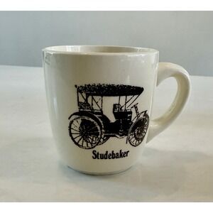 Vintage Studebaker Coffee Mug USA Made Classic Car Graphic Heavy Diner Style Cup